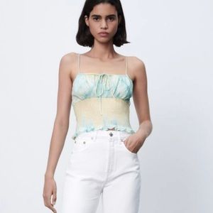 Zara Print Crop Top